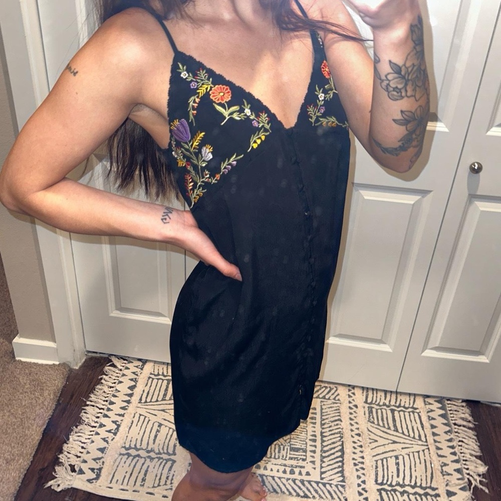 Aritzia Embroidered Dress